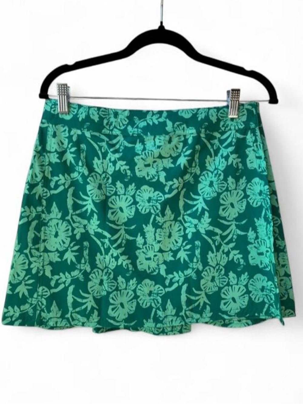 Ripskirt Hawaii wrap skirt green and white S Paia Maui velcro waist Hawaiian